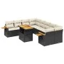 8-piece garden sofa set and black synthetic rattan cushions by , Garden sets - Ref: Foro24-3273443, Price: 579,32 €, Discount: %