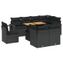 8-teiliges Gartensofa-Set und schwarze synthetische Rattankissen von , Gartensets - Ref: Foro24-3271846, Preis: 679,33 €, Rab...