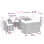 8-piece garden sofa set and black synthetic rattan cushions by , Garden sets - Ref: Foro24-3271846, Price: 640,84 €, Discount: %