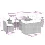 8-teiliges Gartensofa-Set und schwarze synthetische Rattankissen von , Gartensets - Ref: Foro24-3271846, Preis: 679,33 €, Rab...