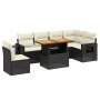 7-piece garden dining set and black synthetic rattan cushions by , Garden sets - Ref: Foro24-3271777, Price: 442,23 €, Discou...