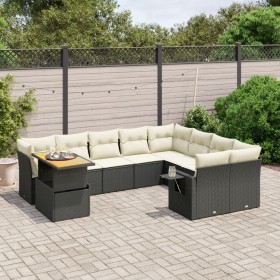 Garden sofa set 10 pieces with black synthetic rattan cushions by , Garden sets - Ref: Foro24-3271917, Price: 597,26 €, Disco...