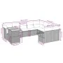 Garden sofa set 10 pieces with black synthetic rattan cushions by , Garden sets - Ref: Foro24-3271917, Price: 618,48 €, Disco...
