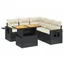 6-piece garden sofa set and black synthetic rattan cushions by , Garden sets - Ref: Foro24-3271749, Price: 411,97 €, Discount: %