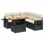 6-teiliges Gartensofa-Set und schwarze synthetische Rattankissen von , Gartensets - Ref: Foro24-3271749, Preis: 402,95 €, Rab...