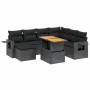 8-piece garden sofa set and black synthetic rattan cushions by , Garden sets - Ref: Foro24-3271867, Price: 525,73 €, Discount: %