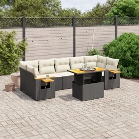 8-piece garden sofa set and black synthetic rattan cushions by , Garden sets - Ref: Foro24-3273429, Price: 546,63 €, Discount: %