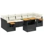 8-teiliges Gartensofa-Set und schwarze synthetische Rattankissen von , Gartensets - Ref: Foro24-3273429, Preis: 546,63 €, Rab...
