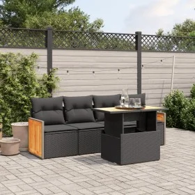 5-piece garden furniture set and black synthetic rattan cushions by , Garden sets - Ref: Foro24-3273834, Price: 346,33 €, Dis...