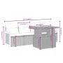 5-teiliges Gartenmöbel-Set und schwarze synthetische Rattankissen von , Gartensets - Ref: Foro24-3273834, Preis: 346,33 €, Ra...