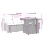 5-teiliges Gartenmöbel-Set und schwarze synthetische Rattankissen von , Gartensets - Ref: Foro24-3273834, Preis: 341,03 €, Ra...