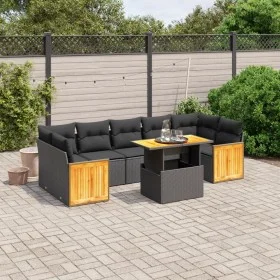 8-piece garden sofa set and black synthetic rattan cushions by , Garden sets - Ref: Foro24-3273869, Price: 574,41 €, Discount: %