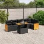 7-piece garden dining set and black synthetic rattan cushions by , Garden sets - Ref: Foro24-3273967, Price: 487,59 €, Discou...