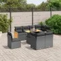 8-teiliges Gartensofa-Set und schwarze synthetische Rattankissen von , Gartensets - Ref: Foro24-3274051, Preis: 635,61 €, Rab...