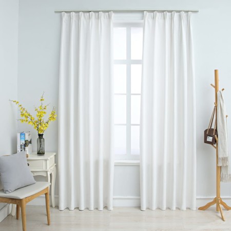 Verdunkelungsvorhänge mit Haken 2 Stück natur 140x225 cm von vidaXL, Vorhänge und Gardinen - Ref: Foro24-134486, Preis: 38,82...