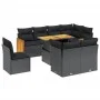 8-teiliges Gartensofa-Set und schwarze synthetische Rattankissen von , Gartensets - Ref: Foro24-3274051, Preis: 635,61 €, Rab...
