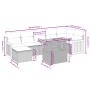 8-teiliges Gartensofa-Set und schwarze synthetische Rattankissen von , Gartensets - Ref: Foro24-3274066, Preis: 472,06 €, Rab...