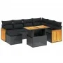 8-teiliges Gartensofa-Set und schwarze synthetische Rattankissen von , Gartensets - Ref: Foro24-3274072, Preis: 530,60 €, Rab...