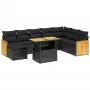 8-piece garden sofa set and black synthetic rattan cushions by , Garden sets - Ref: Foro24-3274093, Price: 588,45 €, Discount: %