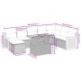 8-teiliges Gartensofa-Set und schwarze synthetische Rattankissen von , Gartensets - Ref: Foro24-3274093, Preis: 578,19 €, Rab...