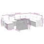 8-teiliges Gartensofa-Set und schwarze synthetische Rattankissen von , Gartensets - Ref: Foro24-3274093, Preis: 588,45 €, Rab...