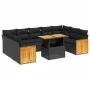Garden sofa set 10 pieces with black synthetic rattan cushions by , Garden sets - Ref: Foro24-3274100, Price: 654,26 €, Disco...