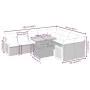 Gartensofa-Set 10-teilig mit schwarzen synthetischen Rattankissen von , Gartensets - Ref: Foro24-3274114, Preis: 654,26 €, Ra...