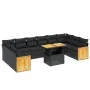 11-teiliges Gartensofa-Set und schwarze synthetische Rattankissen von , Gartensets - Ref: Foro24-3274128, Preis: 743,22 €, Ra...