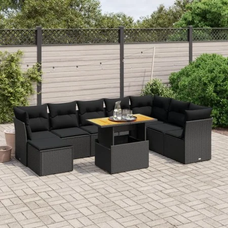 8-piece garden sofa set and black synthetic rattan cushions by , Garden sets - Ref: Foro24-3275512, Price: 593,53 €, Discount: %
