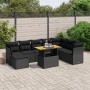 8-piece garden sofa set and black synthetic rattan cushions by , Garden sets - Ref: Foro24-3275512, Price: 593,08 €, Discount: %