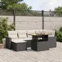 7-piece garden dining set and black synthetic rattan cushions by , Garden sets - Ref: Foro24-3275590, Price: 451,80 €, Discou...