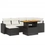 7-piece garden dining set and black synthetic rattan cushions by , Garden sets - Ref: Foro24-3275590, Price: 451,80 €, Discou...