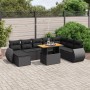8-piece garden sofa set and black synthetic rattan cushions by , Garden sets - Ref: Foro24-3275848, Price: 609,37 €, Discount: %