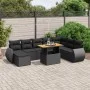 8-teiliges Gartensofa-Set und schwarze synthetische Rattankissen von , Gartensets - Ref: Foro24-3275848, Preis: 631,57 €, Rab...