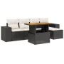 6-piece garden sofa set and black synthetic rattan cushions by , Garden sets - Ref: Foro24-3275919, Price: 382,49 €, Discount: %
