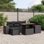 7-teiliges Garten-Essset und schwarze Kissen aus synthetischem Rattan von , Gartensets - Ref: Foro24-3275925, Preis: 519,01 €...
