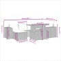 7-teiliges Garten-Essset und schwarze Kissen aus synthetischem Rattan von , Gartensets - Ref: Foro24-3275925, Preis: 519,01 €...
