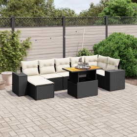 8-piece garden sofa set and black synthetic rattan cushions by , Garden sets - Ref: Foro24-3275933, Price: 490,29 €, Discount: %