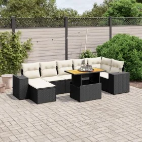 8-piece garden sofa set and black synthetic rattan cushions by , Garden sets - Ref: Foro24-3275933, Price: 525,29 €, Discount: %
