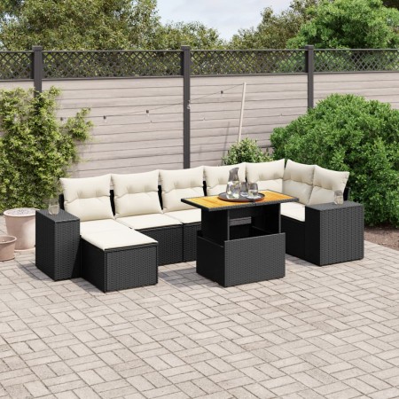 8-piece garden sofa set and black synthetic rattan cushions by , Garden sets - Ref: Foro24-3275933, Price: 490,29 €, Discount: %