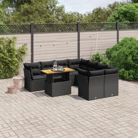 8-piece garden sofa set and black synthetic rattan cushions by , Garden sets - Ref: Foro24-3270719, Price: 608,07 €, Discount: %