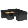 8-teiliges Gartensofa-Set und schwarze synthetische Rattankissen von , Gartensets - Ref: Foro24-3270719, Preis: 597,11 €, Rab...