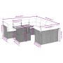 8-teiliges Gartensofa-Set und schwarze synthetische Rattankissen von , Gartensets - Ref: Foro24-3270719, Preis: 597,11 €, Rab...