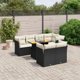 8-teiliges Gartensofa-Set und schwarze synthetische Rattankissen von , Gartensets - Ref: Foro24-3270706, Preis: 534,63 €, Rab...