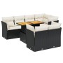 8-teiliges Gartensofa-Set und schwarze synthetische Rattankissen von , Gartensets - Ref: Foro24-3270706, Preis: 490,10 €, Rab...