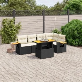 6-piece garden sofa set and black synthetic rattan cushions by , Garden sets - Ref: Foro24-3273506, Price: 418,59 €, Discount: %