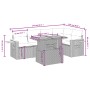 6-piece garden sofa set and black synthetic rattan cushions by , Garden sets - Ref: Foro24-3273506, Price: 422,10 €, Discount: %