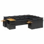 Set de sofás de jardín 10 pzas cojines ratán sintético negro de , Conjuntos de jardín - Ref: Foro24-3273680, Precio: 669,98 €...