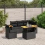 6-teiliges Gartensofa-Set und schwarze synthetische Rattankissen von , Gartensets - Ref: Foro24-3273519, Preis: 454,11 €, Rab...