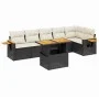 7-piece garden dining set and black synthetic rattan cushions by , Garden sets - Ref: Foro24-3273527, Price: 472,36 €, Discou...